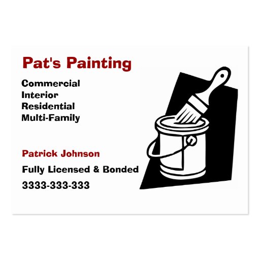 Painter businesscards business card templates (front side)