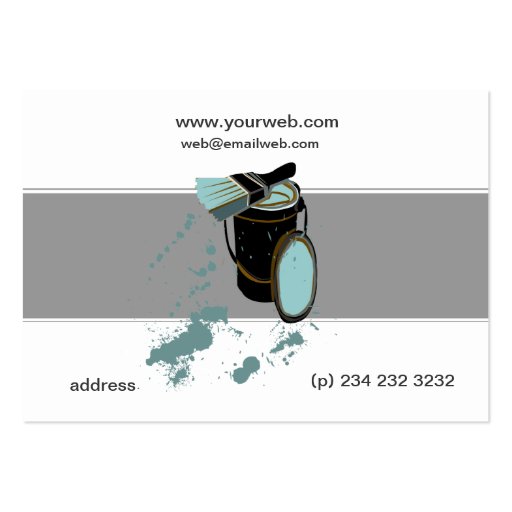 Painter & House Maintenance Business Cards (back side)
