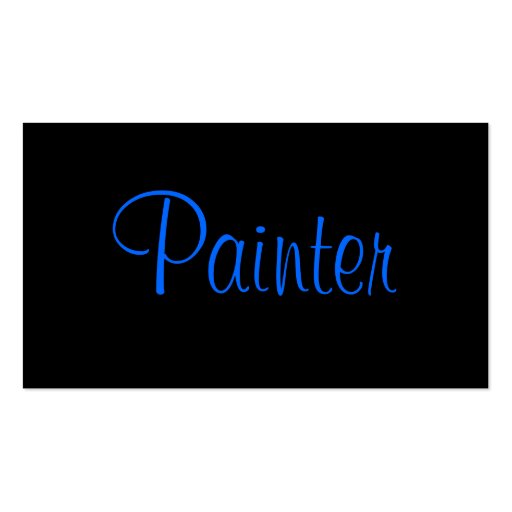 Painter I Business Card - Customizable (back side)