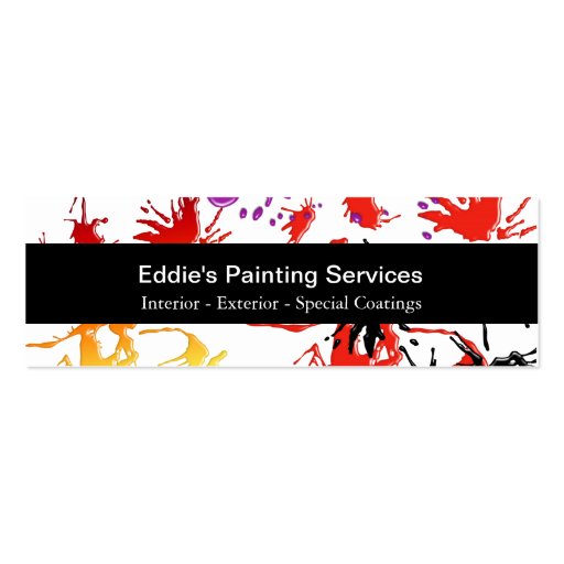 Painter Mini Business Cards (front side)
