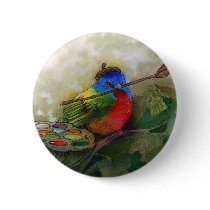 Painter Painted Bunting Bird Button