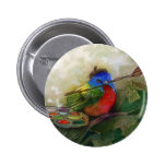 Painter Painted Bunting Bird buttons