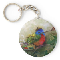 Painter Painted Bunting Bird Key Chains