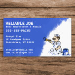Painter Painting Blue Paint Business Card Templates