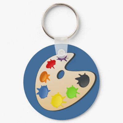 Painter Palette Keychain by shopstew