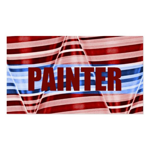 Painter Patriotic Business Card (front side)