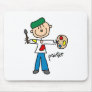 Painter Stick Figure Mousepad