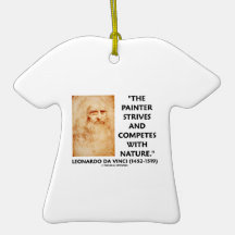 Painter Strives And Competes With Nature da Vinci Ornament