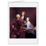 Painter With His Daughters By Antoine Pesne Card