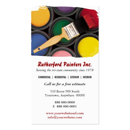 Painters Business Card (front side)