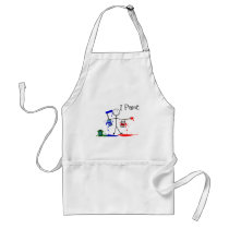 Painters Gifts  "I Paint" Stick People Design aprons