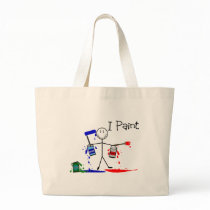 Painters Gifts  "I Paint" Stick People Design bags
