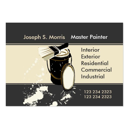 Painters  Painting Services Business Cards (front side)