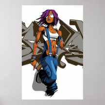 Paintgurl grey graf posters