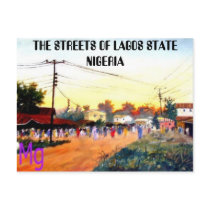 PAINTING 10 copy, THE STREETS OF LAGOS STATE NI... Postcards