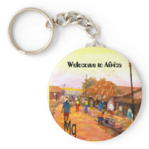 PAINTING 12 copy, Welocome to Africa Key Chains