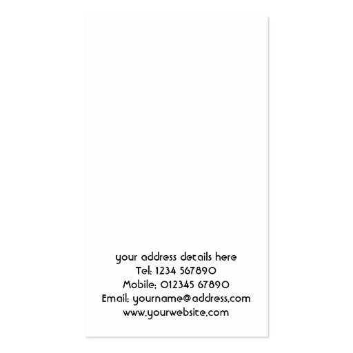 Painting and Decorating Business Card (back side)