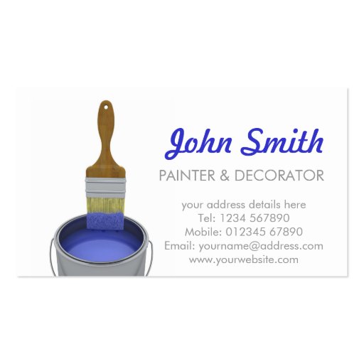 Painting and Decorating Business Card (front side)