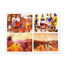 PAINTING Bb copy, GREETING FROM AFRICA Postcard
