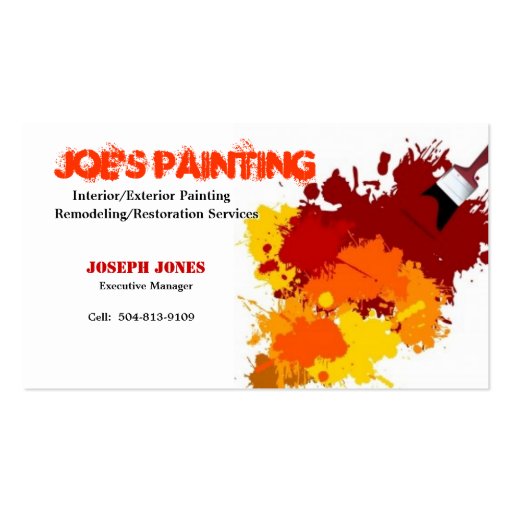 Painting Business Card-Sample II (front side)
