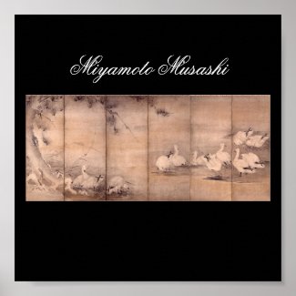 Painting by Miyamoto Musashi, c. 1600's Print