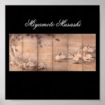 Painting by Miyamoto Musashi, c. 1600's Print