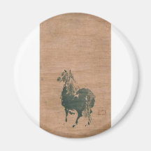 Painting by Miyamoto Musashi, circa 1600's Fridge Magnet
