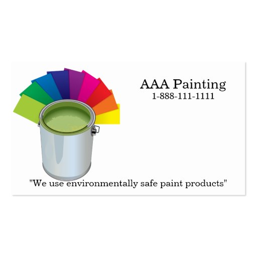 Painting Company Business Card Templates (front side)