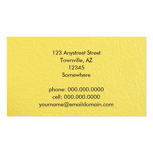 painting company / painter / interior designer business cards (back side)
