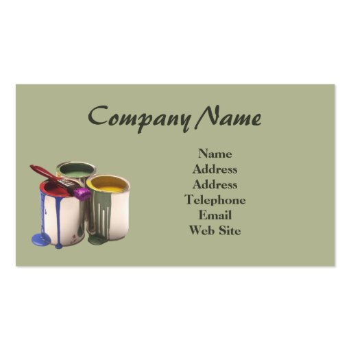 Painting Contractor Business Card (back side)