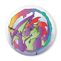 Painting Dragon magnets