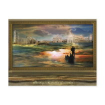Painting in the museum of surrealism postcards