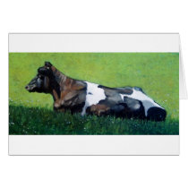 Painting of Holstein Frisian Cow in Pasture Cards