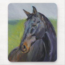 Painting of Joe the Horse mousepads