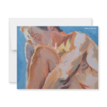 Painting of Male Nude with dramatic lighting Custom Invites
