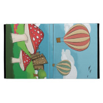 Painting of mushrooms in the park near the city caseable cases