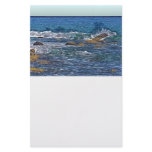 Painting of Ocean Rocks Stationery Design