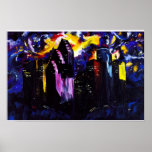 Painting of the Houston Skyline Poster