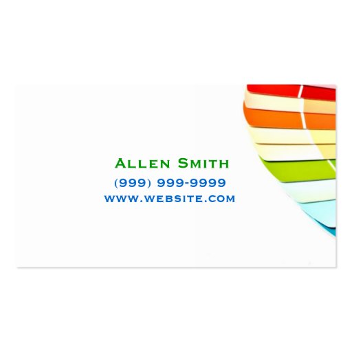 Painting, Painter, Construction, Design Business Cards (back side)