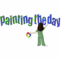 Painting the Day Keychain photo sculptures by Lorilei Painting the Day Keychain photo sculptures
