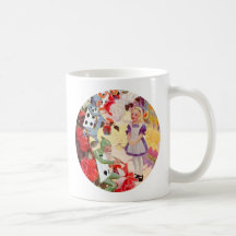 PAINTING THE QUEEN OF HEART'S ROSES RED MUGS