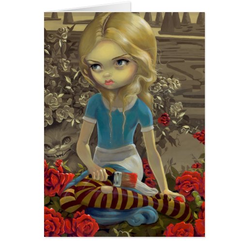 "Painting the Roses Red" Greeting Card