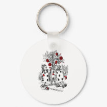 Painting the Roses Red keychains