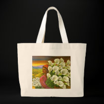 Painting Woman With Cala Lilies Art - Multi bags