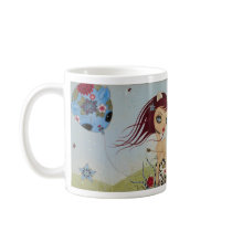 Paintings in Blue mugs