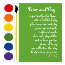 Paints and Brushes invitations