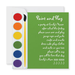 Paints and Brushes invitation