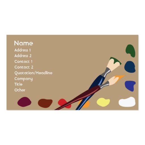 Paints - Business Business Cards (front side)