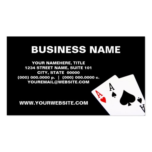 Pair of Aces Business Cards