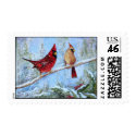 Pair of Cardinals postage
